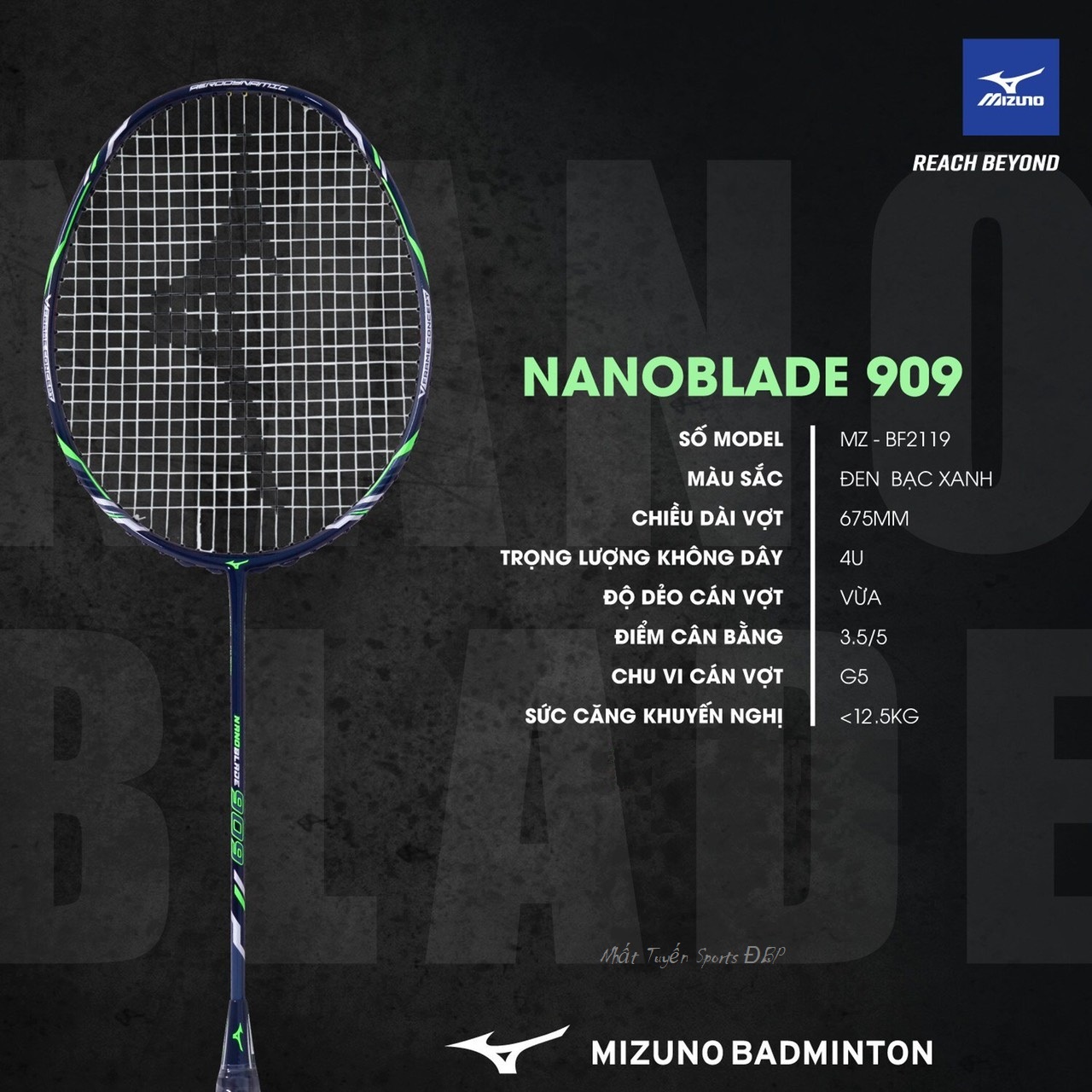 Vợt cầu lông Mizuno NANOBLADE 909 (chính hãng)