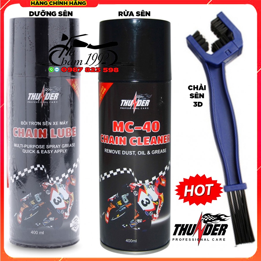 Bôi Trơn Và Rửa Sên Thunder Chính Hãng [ Mua Bộ Kèm Cọ Chà Sên ]