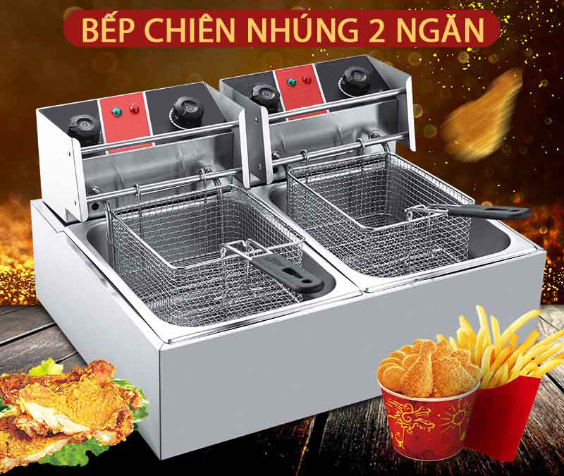 [HCM]Bếp Chiên Nhúng 2 Ngăn