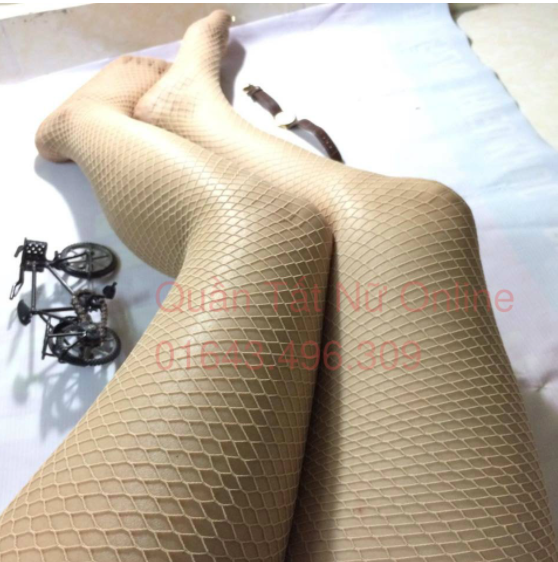Quần tất lưới màu da