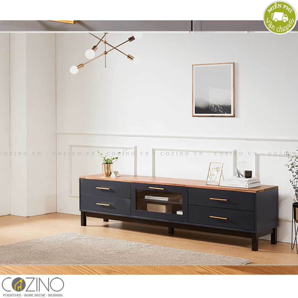 [Trả góp 0%]Tủ tivi Koibu nhỏ gỗ cao su
