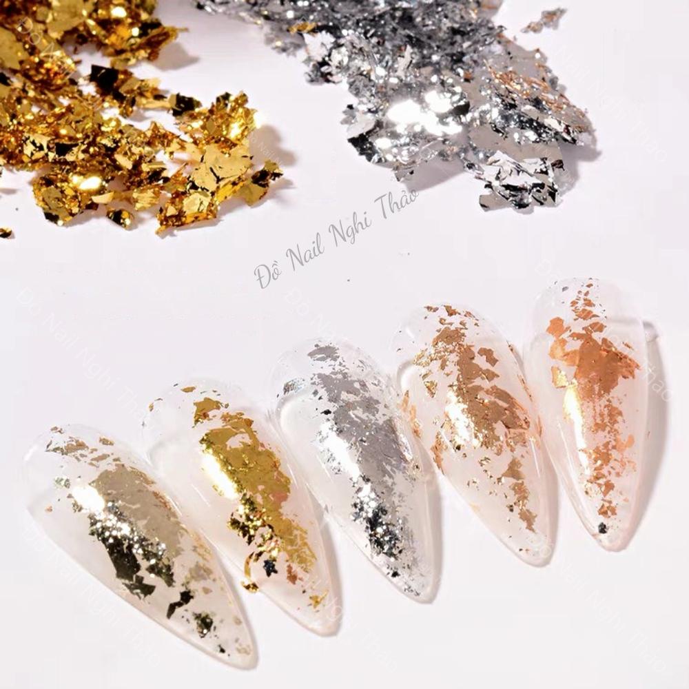 Giấy nhún nail vàng bạc