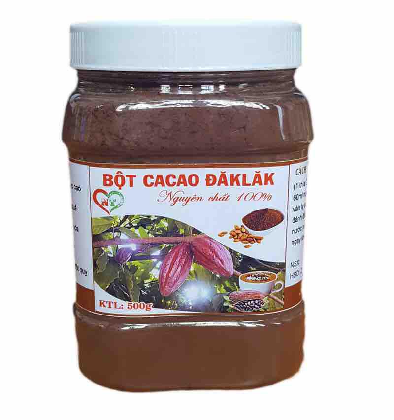 BỘT CACAO HỘP 500GR NGUYÊN CHẤT ĐAKLAK