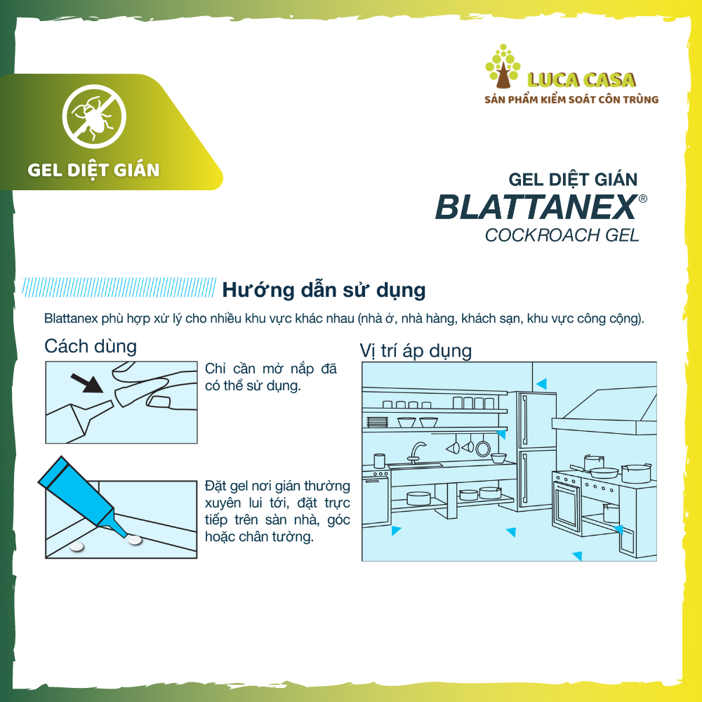Gel Diệt Gián BLATTANEX COCKROACH Bayer - Combo 3 tuýp