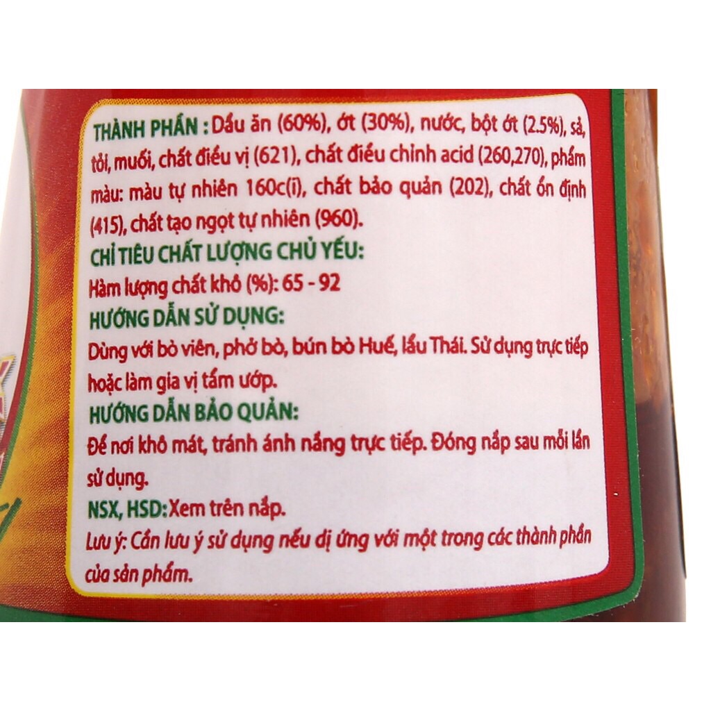 Ớt sa tế Nam Dương Combo 3 hũ x 80g