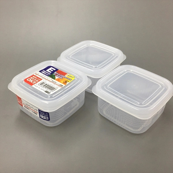 Set 3 hộp thực phẩm ăn dặm Nakaya Nhật Bản 200ml kháng khuẩn, không chứa BPA, dùng lò vi sóng, đông lạnh, an toàn