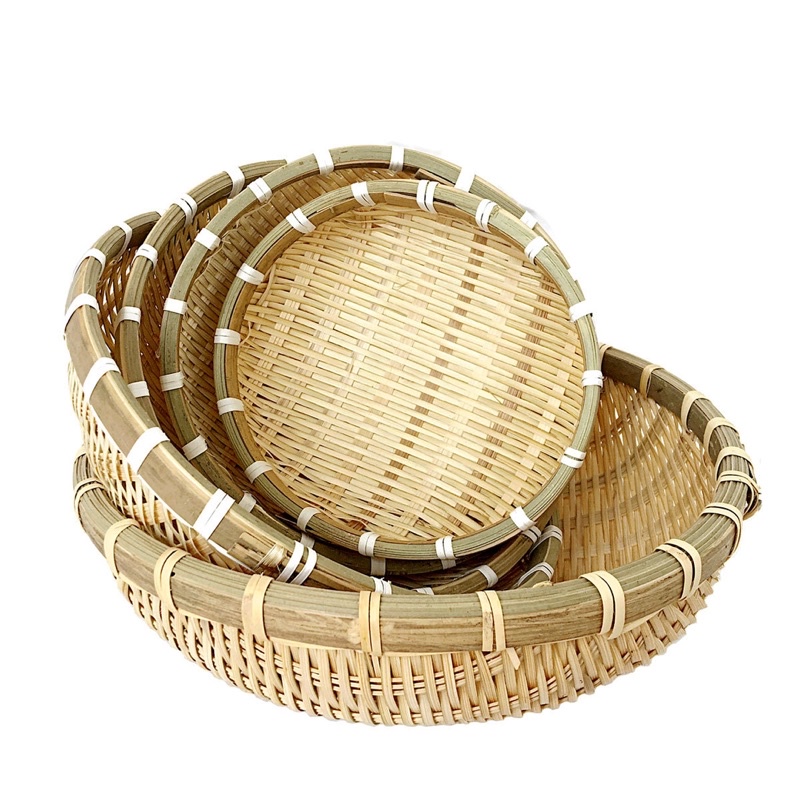 Bộ 5 rá tre size 13cm, 16cm. 18cm, 20cm, 22cm