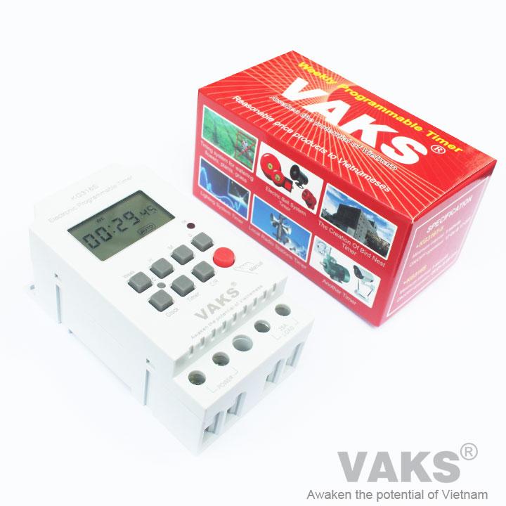 Công tắc hẹn giờ 28 chu kỳ VAKS - KG316S (hẹn từ 1 giây)