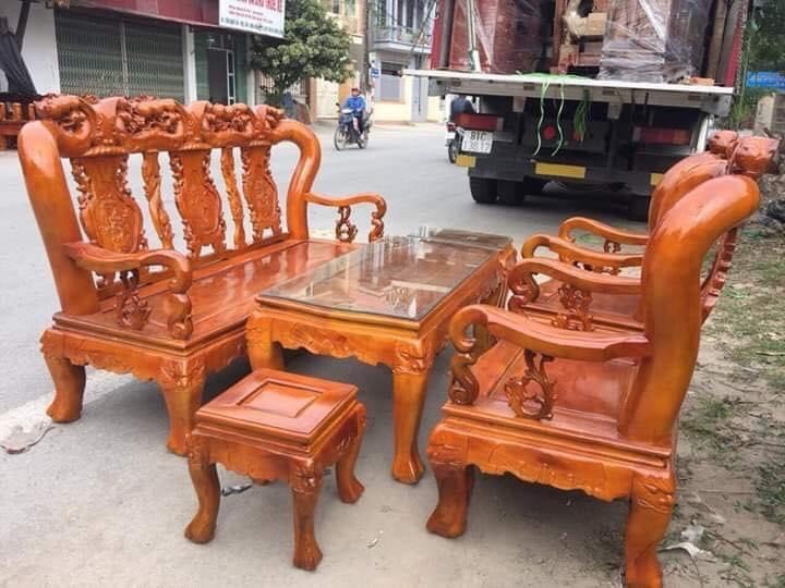 Bộ bàn ghế Minh Quốc Đào gỗ xà cừ