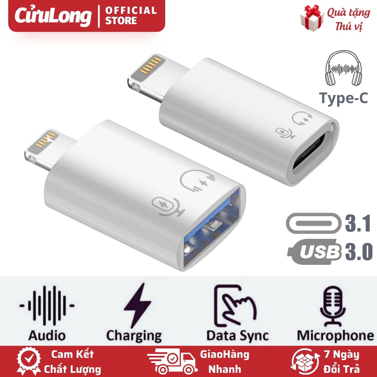 Type C to lightning jack OTG headphone converter USB to Lightning iPhone