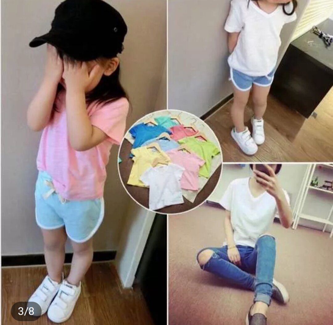 Áo thun bé gái,bé trai,kiểu cổ tim 7-25kg- [Subonkids Fashion]