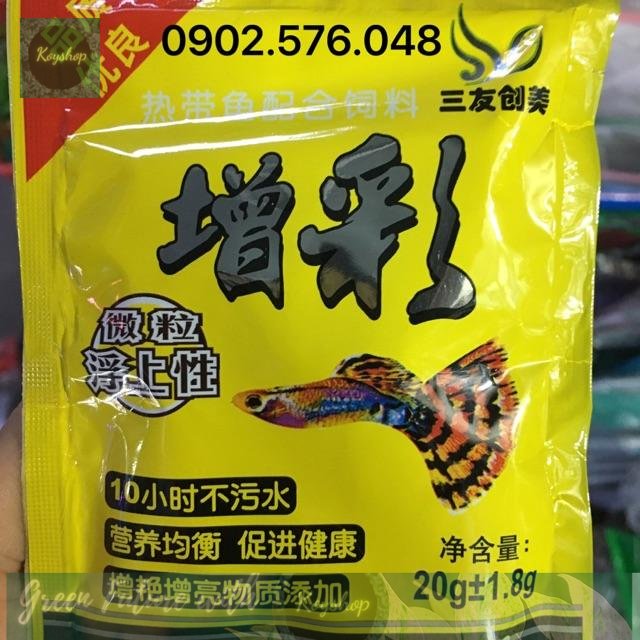 Thức ăn cho cá 7 màu