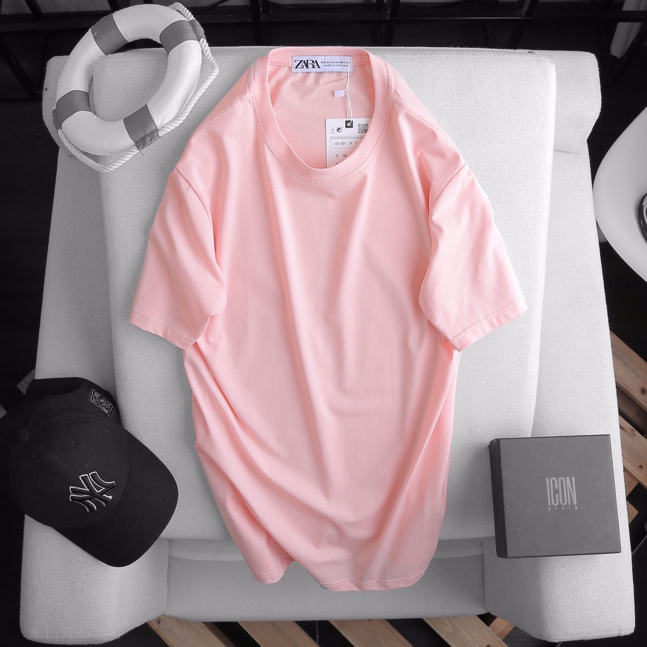 [HCM]ÁO THUN NAM TRON COTTON CO GIÃN TỐT