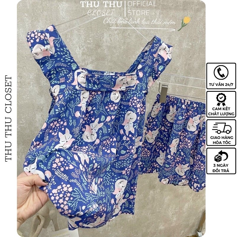 Nohk _ bộ mặc nhà lanh lụa nữ siêu mát. size s m l