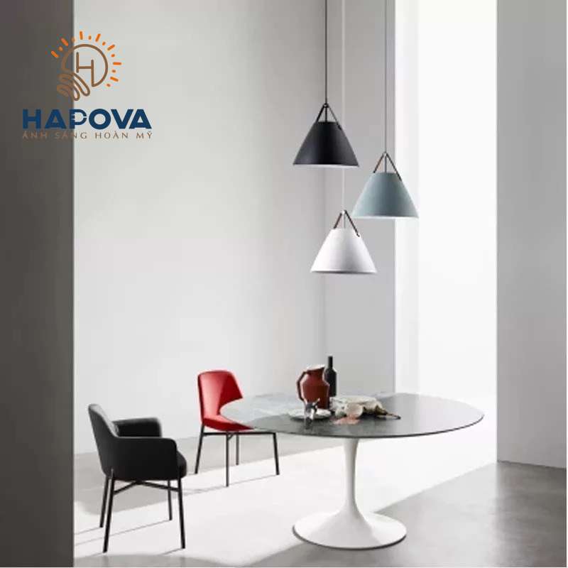Đèn thả bàn ăn quai da HAPOVA VIKA 5007/1