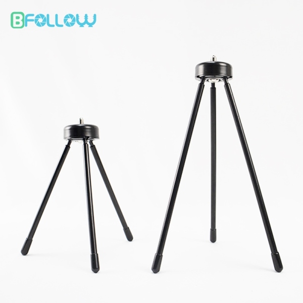 BFOLLOW Metal Tripod 1/4 inch for Desktop Mobile Phone Tablet Holder Stand Microphone DSLR Camera Ring Light with Ball Head