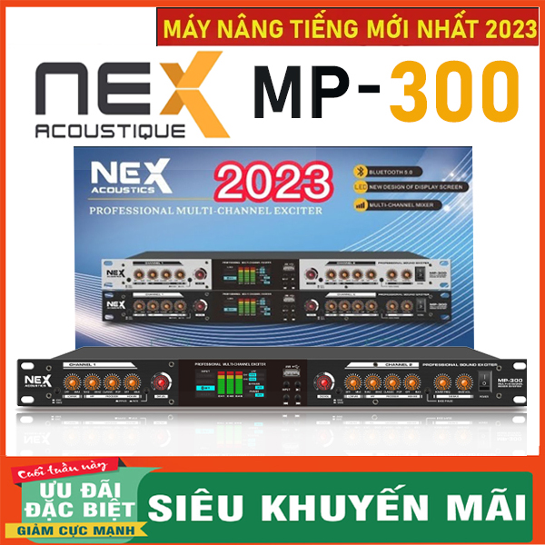 (MẪU MỚI NHẤT2023  ) Máy Nâng Tiếng Nex MP300 – Nâng Tiếng Kararaoke Gia Đình Có Cổng Quang (Optical) + Bluetooth – USB -Cổng Sub Riêng Biệt – Chỉnh Âm Hay, Nâng Bass Treb Sắc Nét, Tăng Thêm Uy Lực Cho Dàn Âm Thanh Karaoke Gia Đình