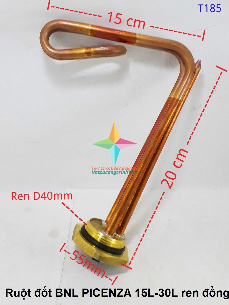 Ruột đốt Bình nóng lạnh PICENZA 15L-30L ren đồng