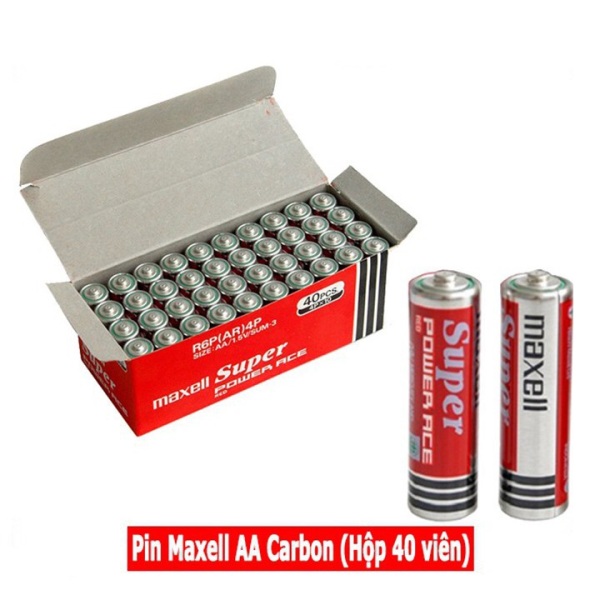 Pin maxell super AA x hộp 40 viên tiểu