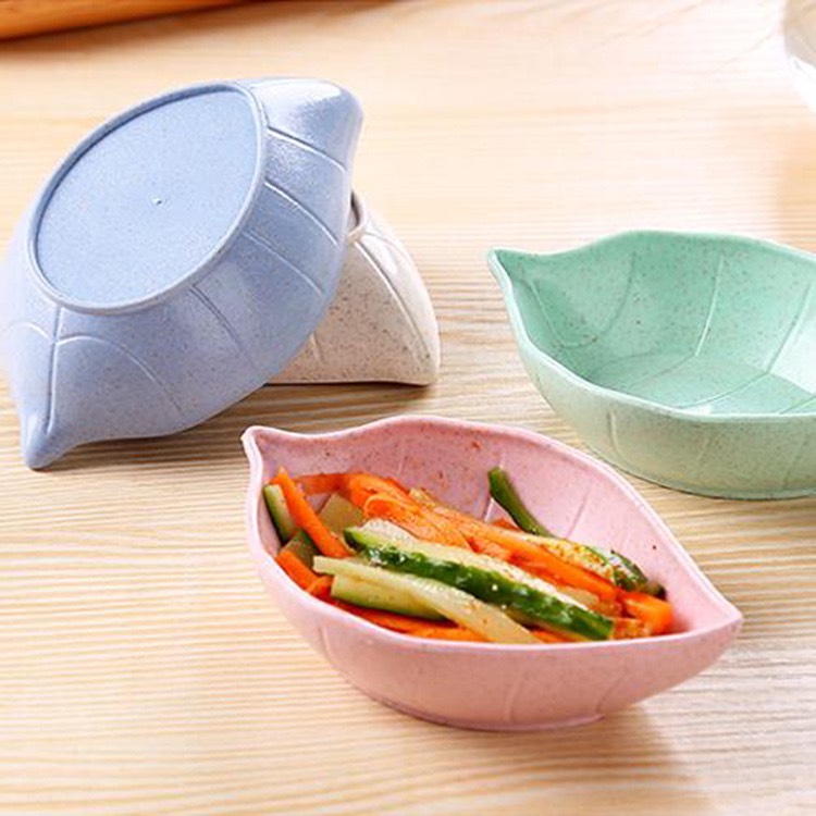 Combo 2 chén đựng gia vị lúa mạch hình chiếc lá