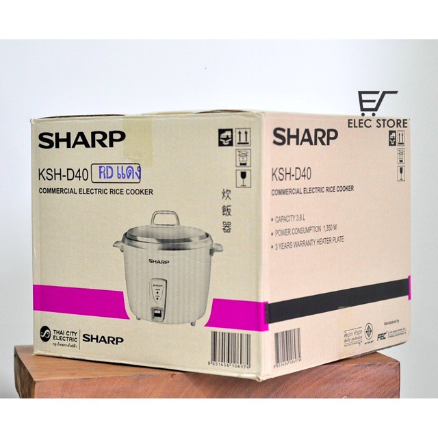 Nồi Cơm Điện SHARP 3.8 Lít KSH-D40 - Nhập Khẩu Thái Lan - Bảo Hành 12 Tháng