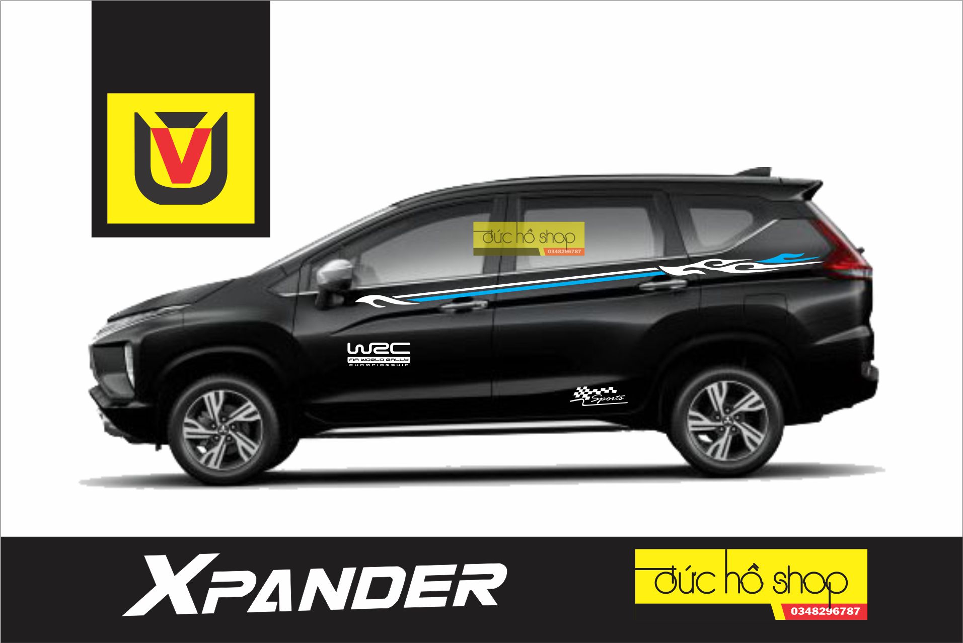 Tem xe Mitsubishi Xpander xe màu đen