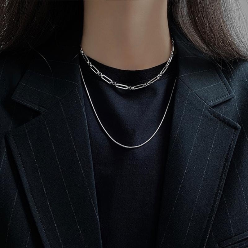 [KHÔNG ĐEN GỈ] Vòng cổ Titan Unisex 2 dây cá tính Mely CT11