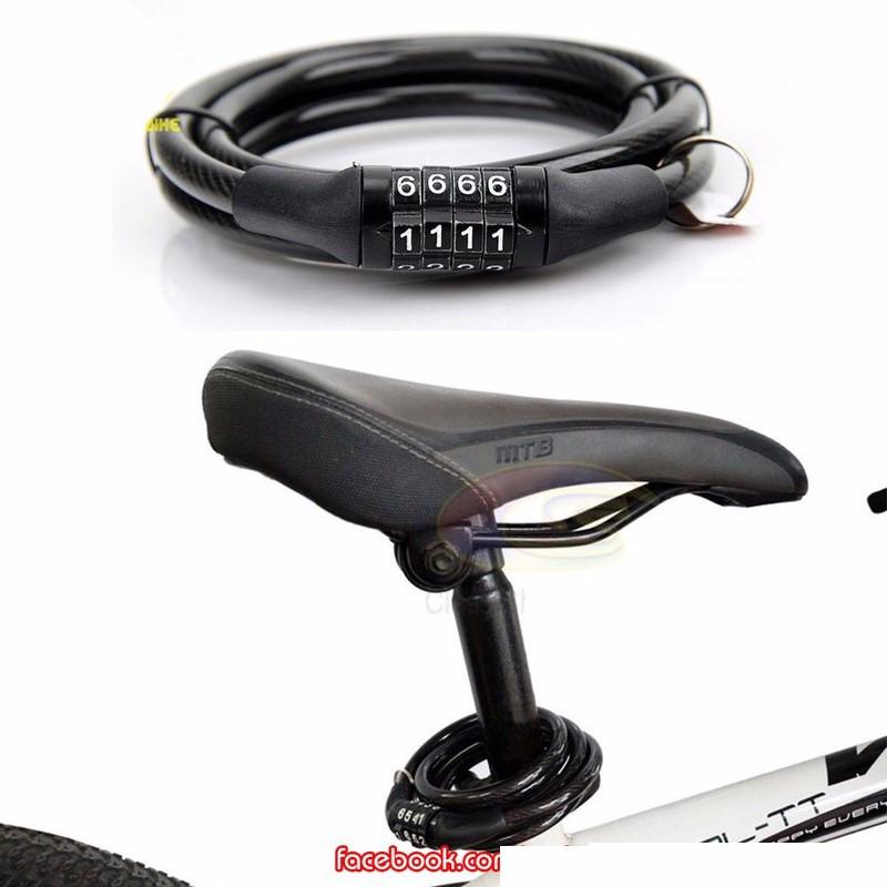 KHÓA DÂY 4 SỐ CHỐNG TRỘM XE ĐẠP, XE MÁY [SỐ CỐ ĐỊNH]