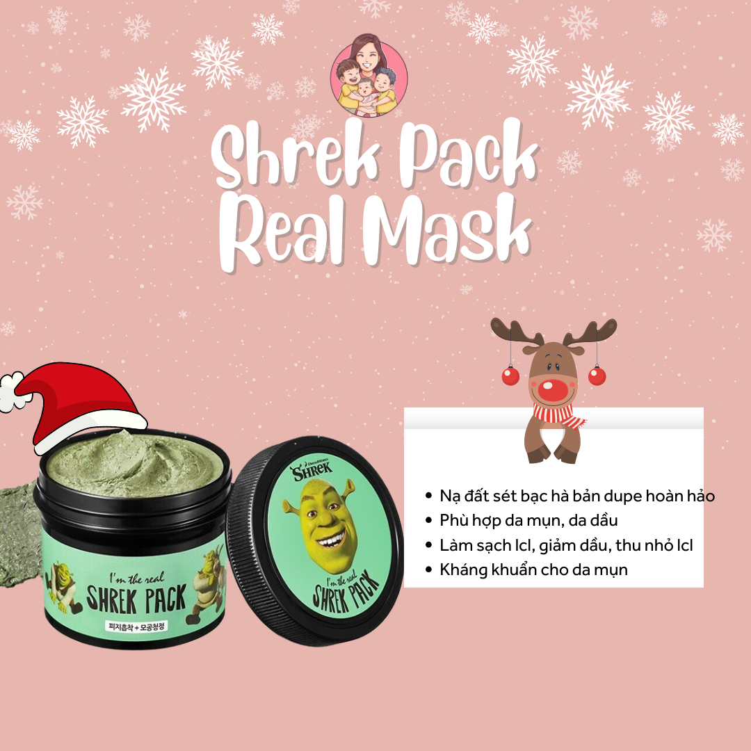 MẶT NẠ ĐẤT SÉT TƯƠI I'M THE REAL SHREK PACK