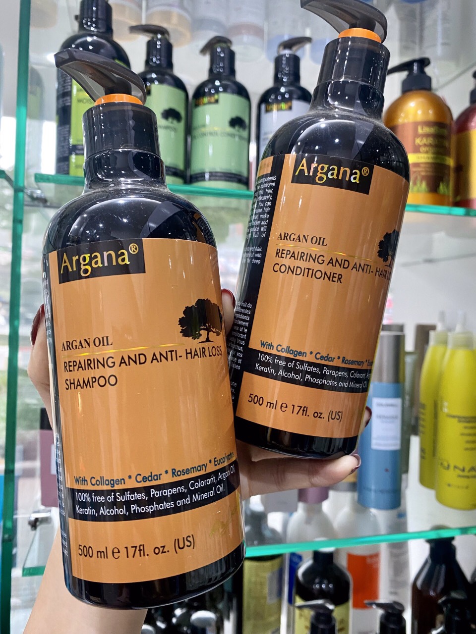 Argana Restorative and Anti-Hair Loss Shampoo and Conditioner 500ML/750ML