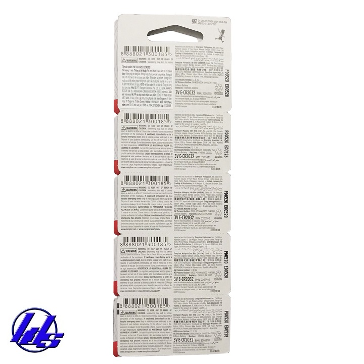 Pin CR2032 Energizer Lithium 3V - Vỉ 5 viên