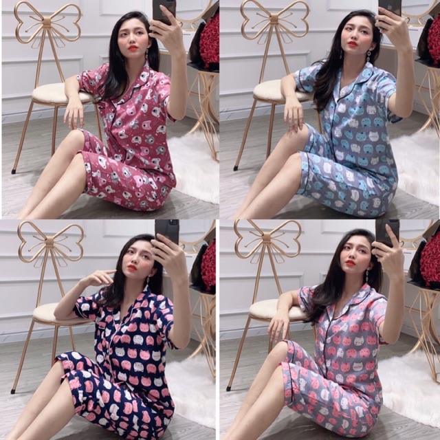 Bộ Ngủ pijama quần lửng chất đẹp