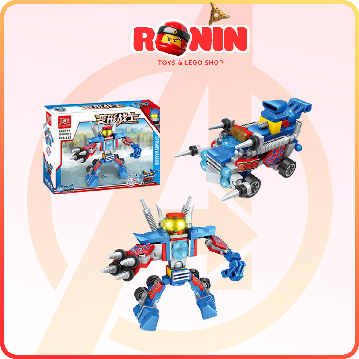 [🔥KM🔥] Bộ Đồ Chơi Lắp Ráp Lego Robot Transformers Optimus Prime 4in1
