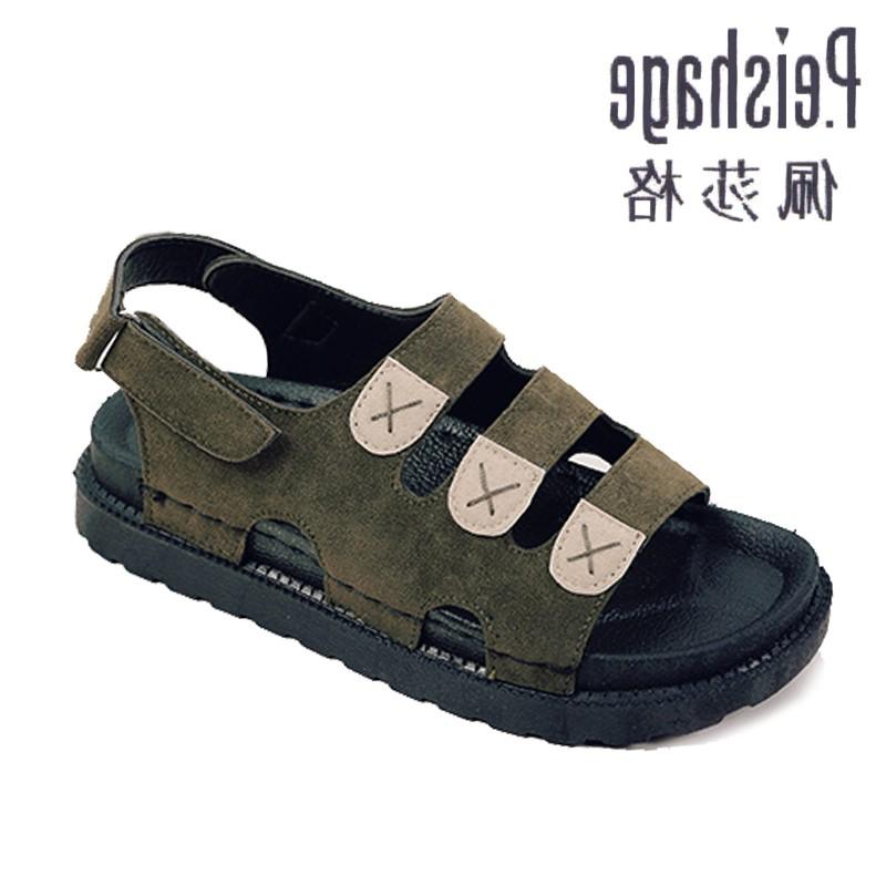 Sandal da lộn 3 quai ngang cực dễ thương