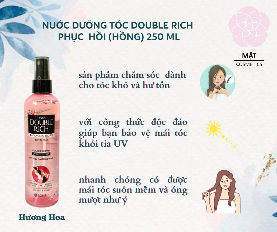 Combo 2 chai dưỡng tóc Double Rich chăm sóc tóc khô sơ hư tổn 120ml