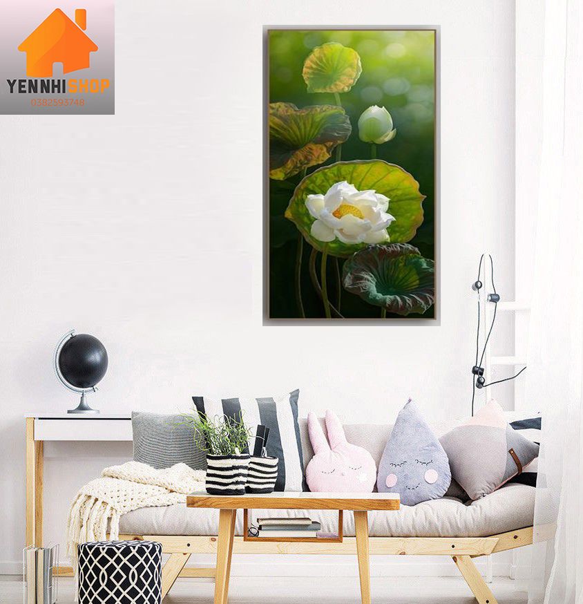 Tranh tráng gương, tranh treo tường KÈM QUÀ TẶNG 🍀SALE KỊCH SÀN🍀 Yennhi_Shop xả tranh sen, tranh phật thích hợp treo phòng khách, phòng thờ