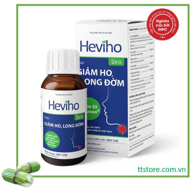 Siro heviho 100ml - giúp giảm ho long đờm