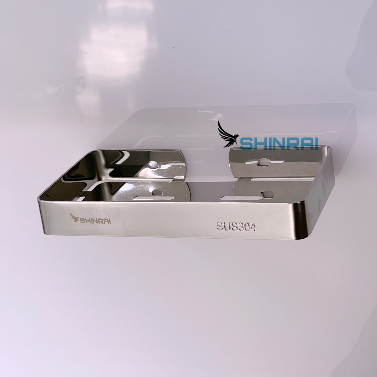 Khay đựng bánh xà phòng , kệ đựng xà bông nhà tắm inox sus304 đen titan shinrai 13.5 cm