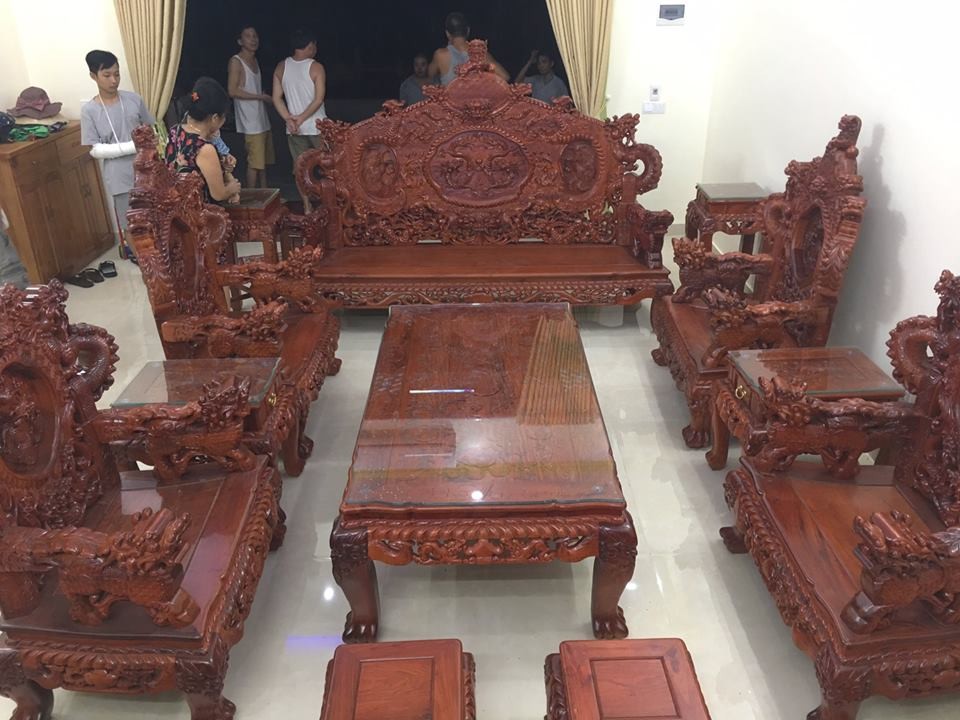 Bộ bàn ghế đẳng cấp nghê đỉnh gỗ lim