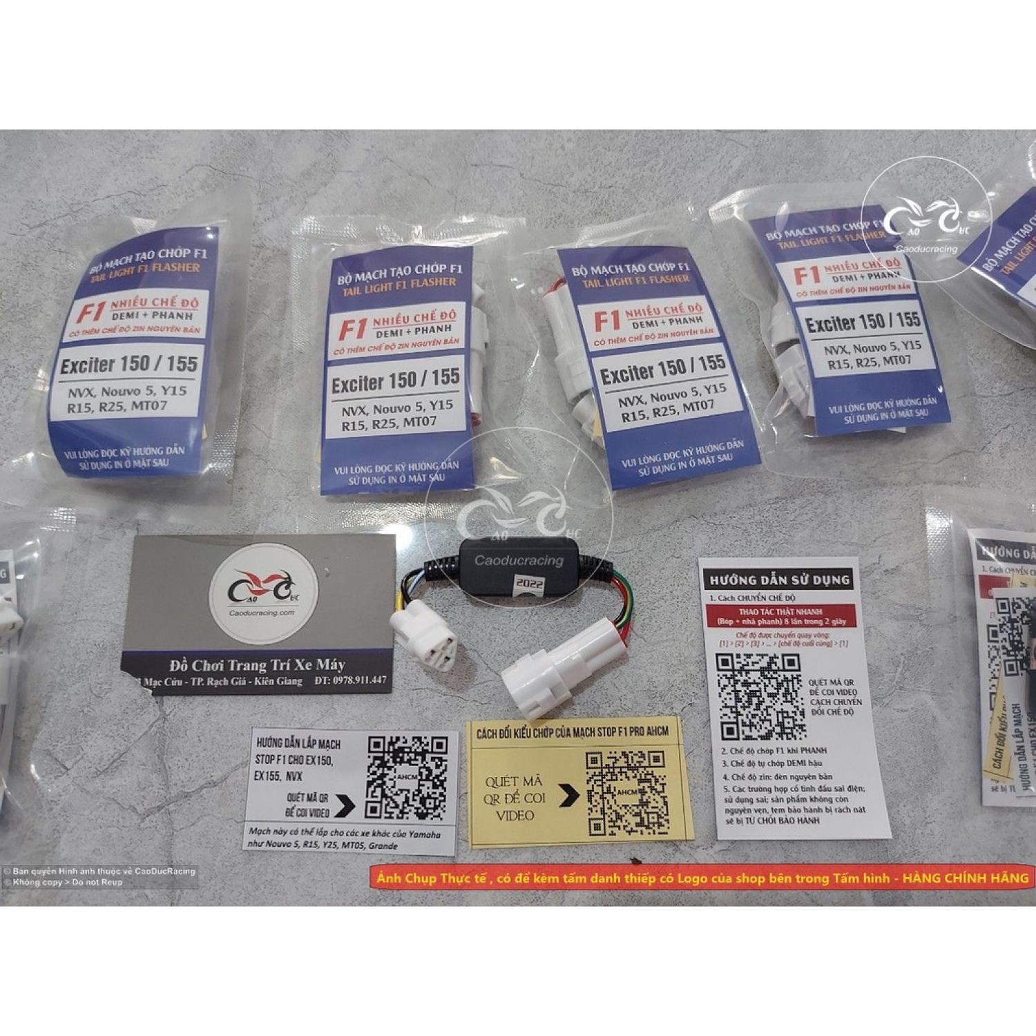 HÀNG MỚI VỀ - Mạch stop chớp F1 nhiều chế độ mẫu mới 2022 cho EX150 EX155 NVX NOUVO 5 , Y15 , R15, R25 MT07