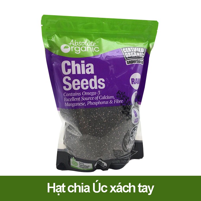 【NHẬP KHẨU】Hạt Chia Úc 1KG Absolute Organic MỚI NHẤT !