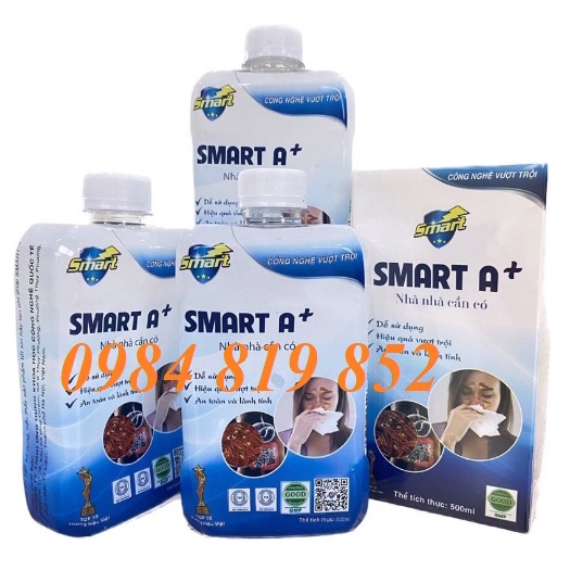 [MẪU MỚI] COMBO 3 Nước A - Dung dịch sát khuẩn Anolyte - Smart A+- chai 500ml