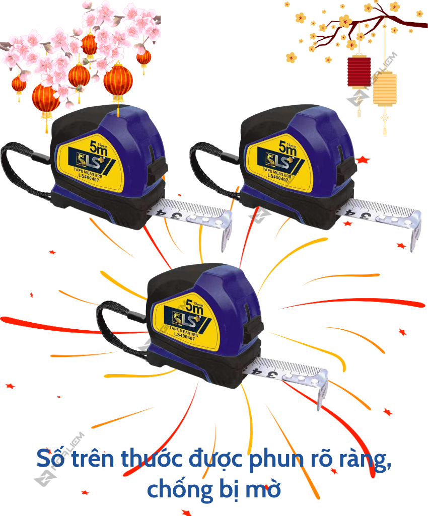 Thước bọc cao su 2 mặt LS+