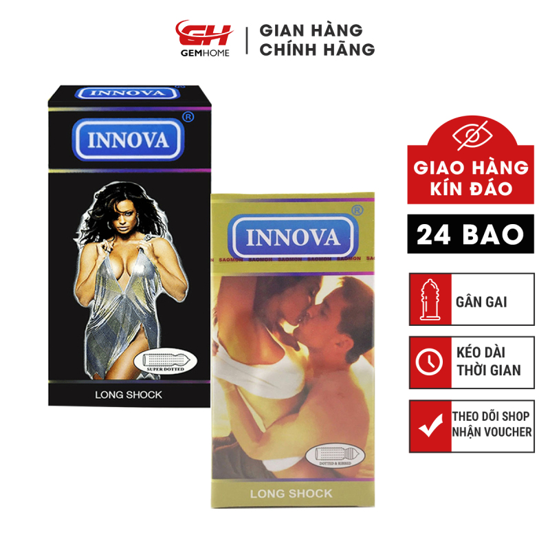 Bao Cao Su Innova vàng và bcs Innova đen gân gai kéo dài thời gian-GEMHOME