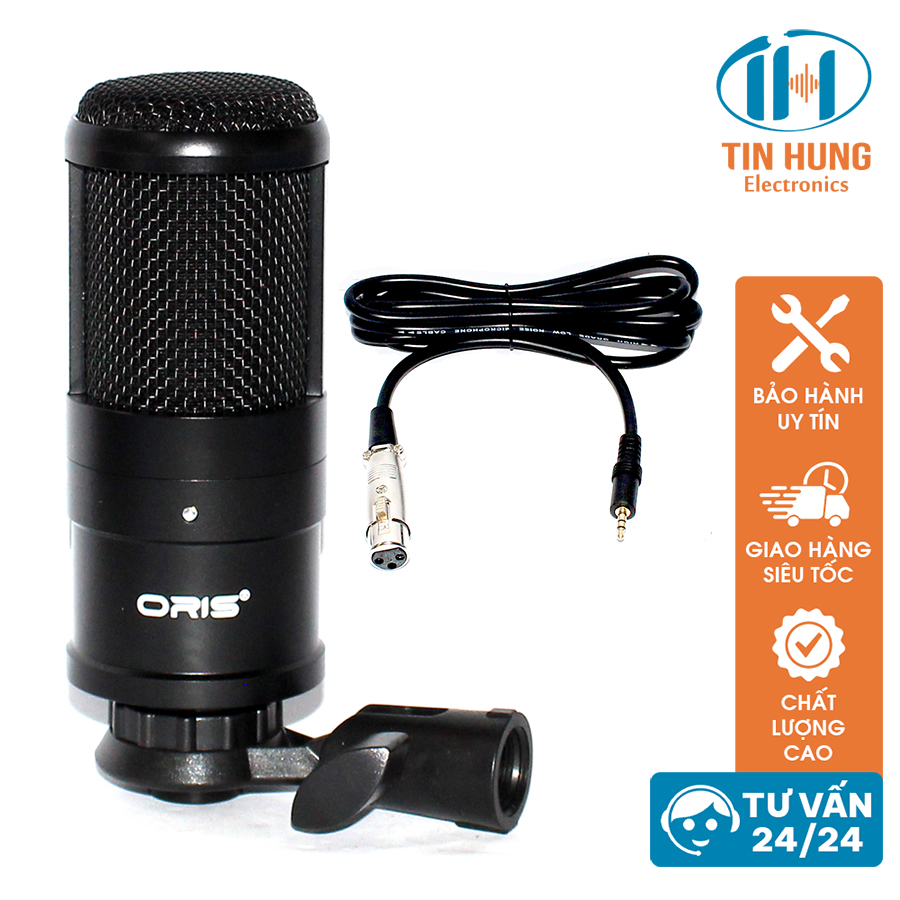 Micro karaoke livestream dây 3 li PK-200 Khả năng bắt âm chính xác, âm thanh trung thực, lộc âm tốt - ORIS Professional