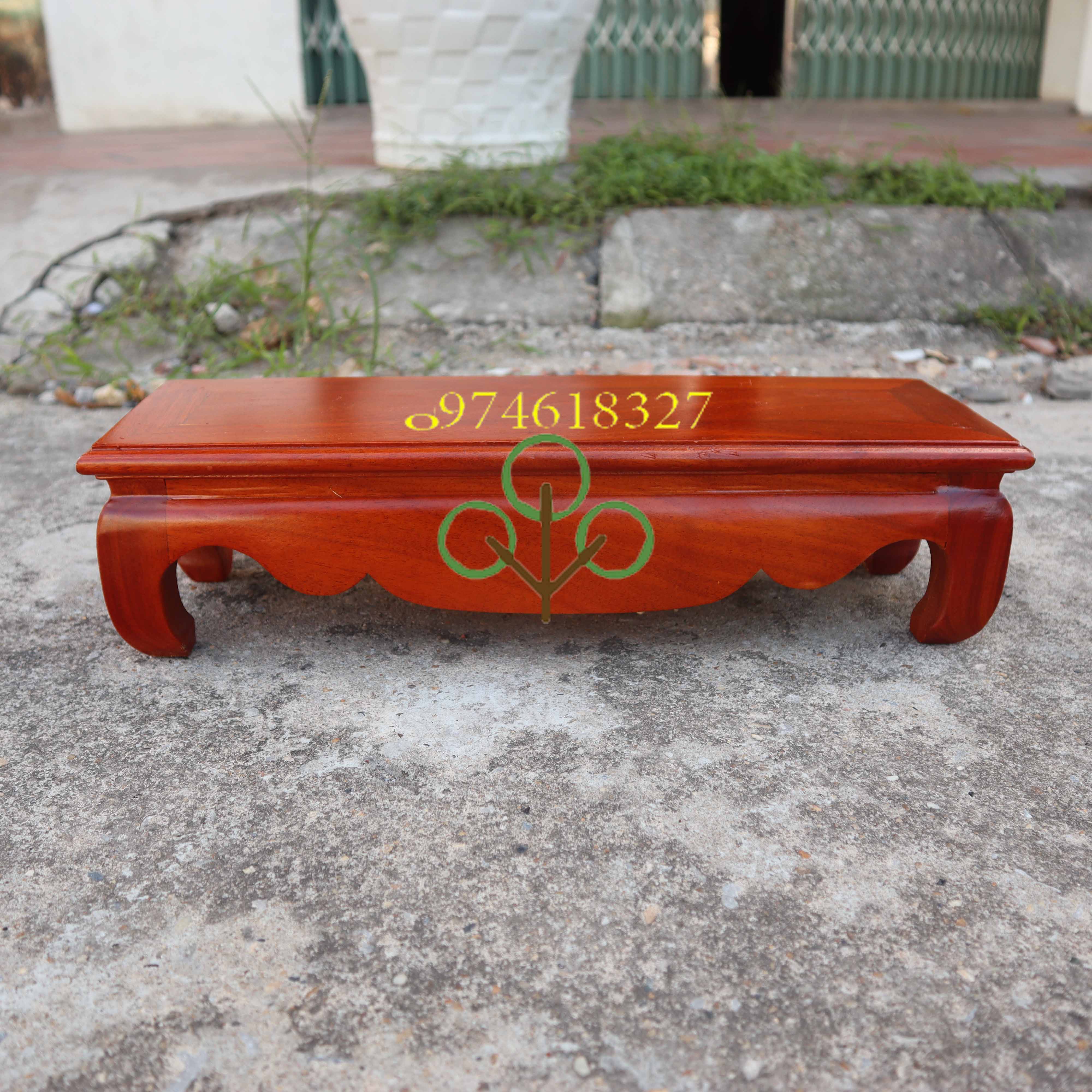 Kỷ dài đế kê khung ảnh đế để thần tài gỗ hương cao 10cm sâu 13cm dài 30,35,40,45,52,63