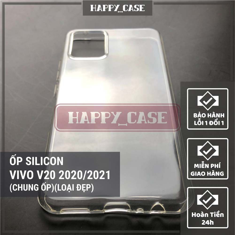 Ốp điện thoại vivo v20 2020/ 2021 thin transparent silicon