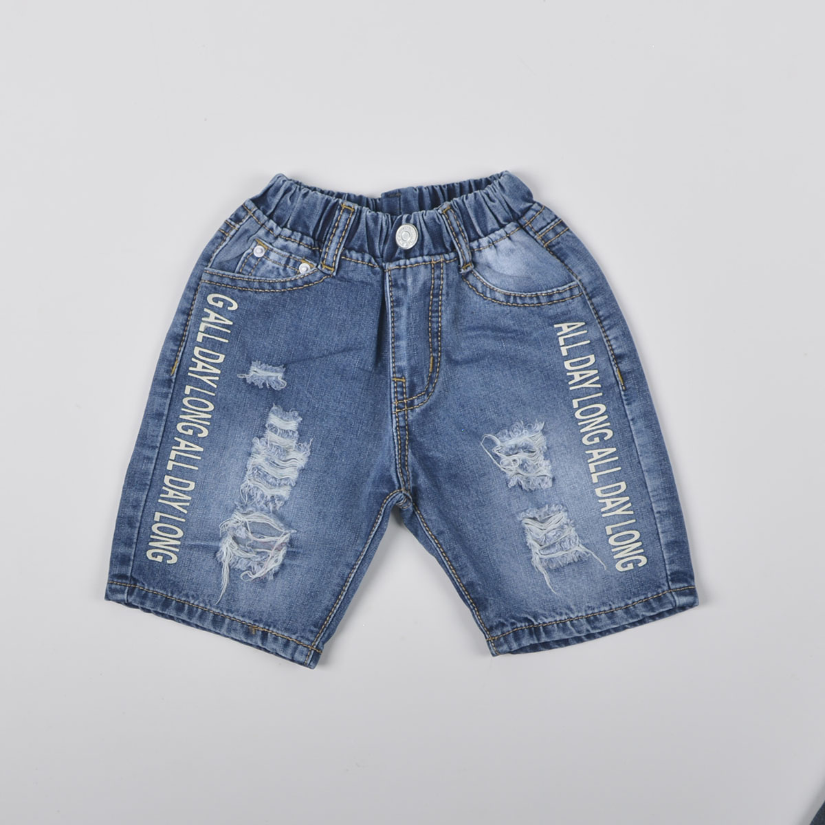 [HCM]Quần short jean bé trai TrueKids Hàng Xuất Vải Mịn Mềm wash rách