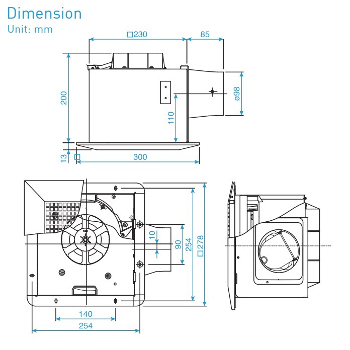 Quạt hút âm trần Panasonic FV-24CU8