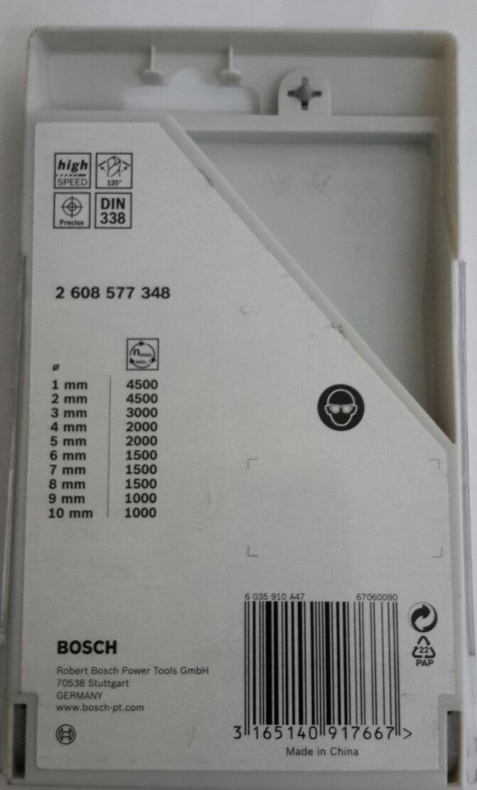 1-10mm Bộ mũi khoan sắt đa năng 10 chi tiết